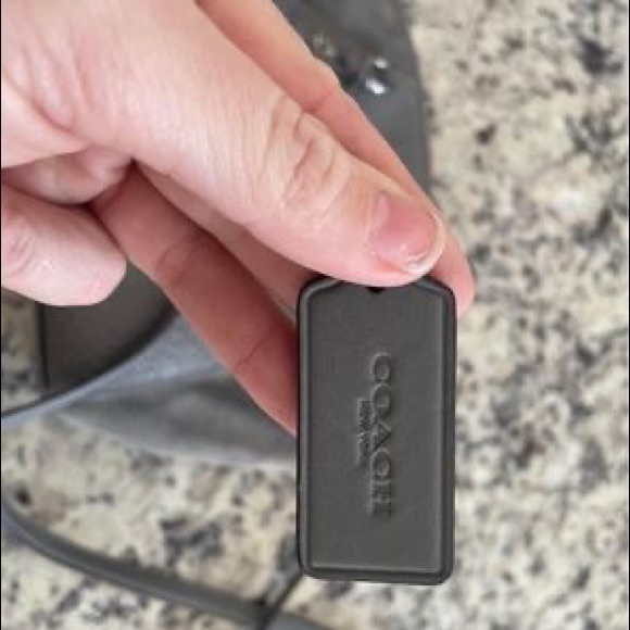 Coach Pewter Polished Pebble Leather Elise Satchel (79316) - Picture 6 of 6